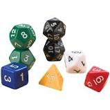 Dice Plastic Polyhedra, 6pc