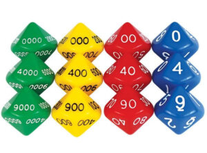 Dice – Place Value Soft Plastic Jumbo – 34mm – 4pcs – Polybag
