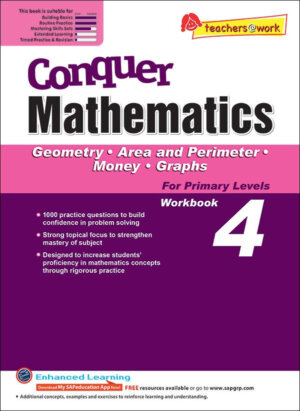 Conquer Mathematics (Geometry, Area and Perimeter, Money, Graphs) Book 4