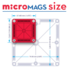 Magna-Tiles – Magnetic Construction Set – microMAGS Deluxe Set  (70pcs)