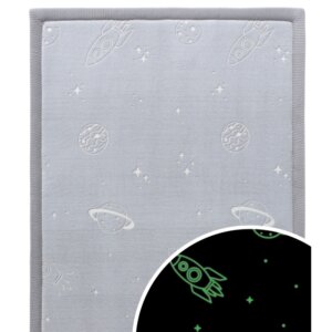 GlowCloud Play Mat Carpet Glow in the Dark - Planets 170 x 120 x 2.5 cm