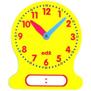 EDX Education - Clock Write & Wipe - Demo - 12Hr Magnetic - 1pcs