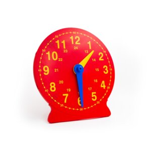 Magnetic Demo Teaching Clock 24hr Geared (Gigo - Red)