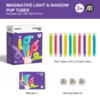 Glow Pop Tube Sensory Fidget Toy with Light-Up Balls