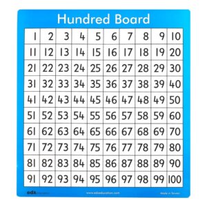 EDX Education - Student Hundred Board 30pc - Double-Sided Math Learning Set 24cm