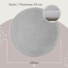 CloudSoft Play Mat Carpet – Grey 120 x 2.5 cm (round)