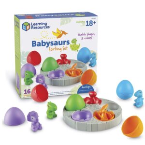 Learning Resources – Babysaurs Dinosaur Set: Counting Colour Sorting Toy for Toddlers