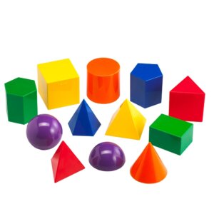 EDX Education - Geometric Solids - 8cm - 12pcs