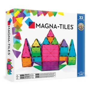 Magna-Tiles - Magnetic Construction Set - Translucent Colours  (32pcs)