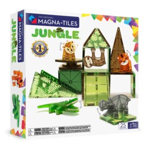 Magna-Tiles - Magnetic Construction Set - Jungle Animals Set  (25pcs)