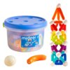 Rainbow Magnetic Building Sticks Construction Toy  (60 Pieces)