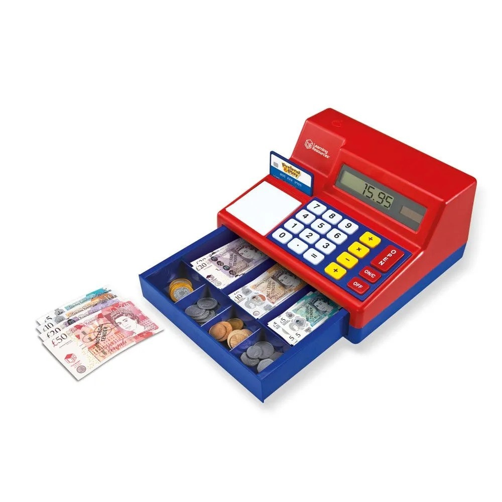 Learning Resources – Pretend & Play® – Calculator Cash Register with UK Currency