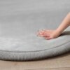 CloudSoft Play Mat Carpet – Grey 120 x 2.5 cm (round)